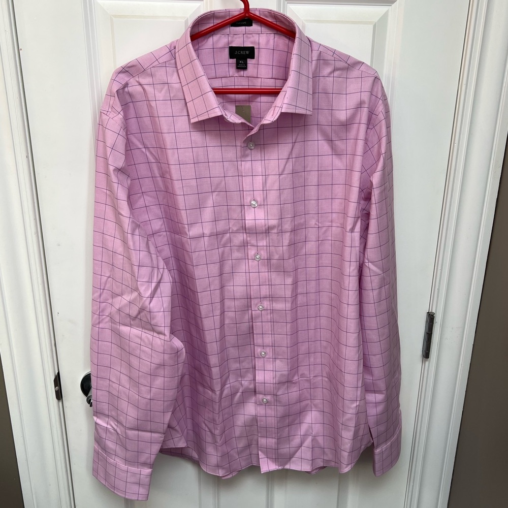 J Crew Mens Plaid Long Sleeve Button Down Shirt